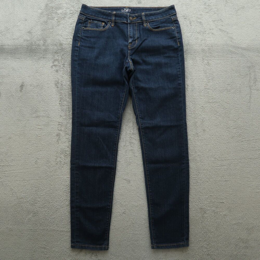 Loft Jeans Women's Size 6 Blue Mid-Rise Modern Skinny Denim 30" Inseam Stretch